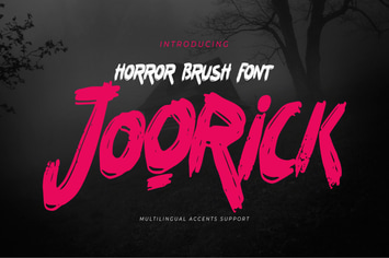 JOORICK - Horror Brush Font