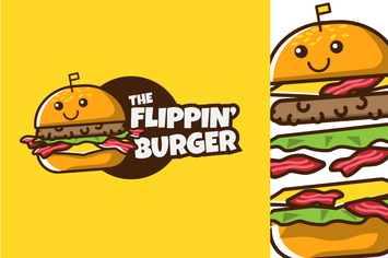FLIPPIN BURGER - Mascot & Esport Logo
