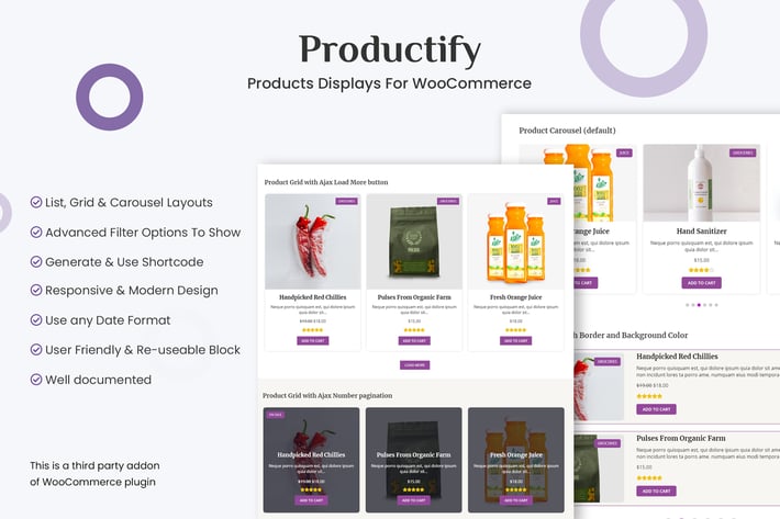 Products Displays For WooCommerce - Productify