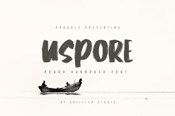 Uspore - Rough Handbrush Font