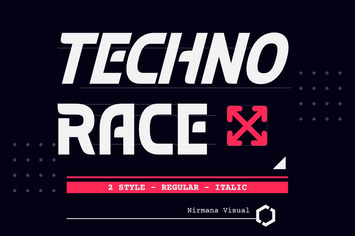 Techno Race - Sport Font