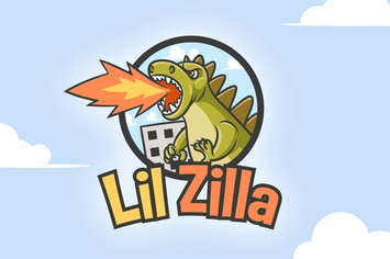 Cartoon Zilla Monster Mascot Logo