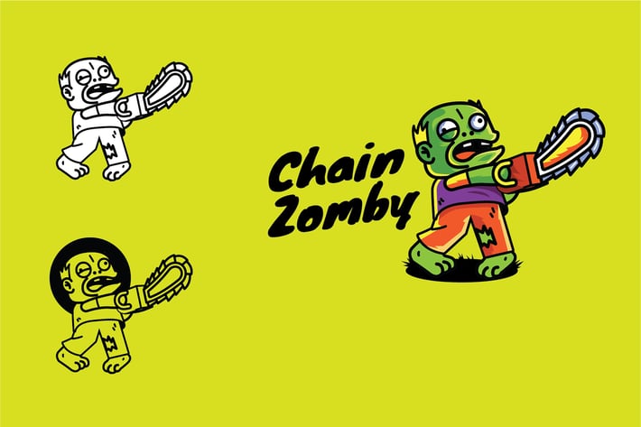 Chainsaw Zombie - Mascot & Esport Logo
