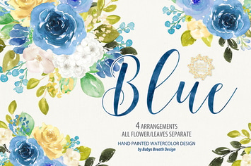 Blue floral design