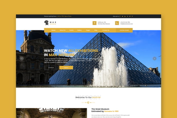 Museum & Archeology PSD Website