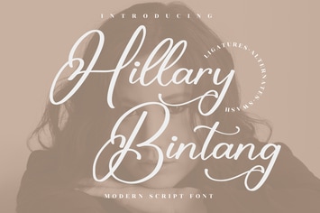 Hillary Bintang Modern Script Font