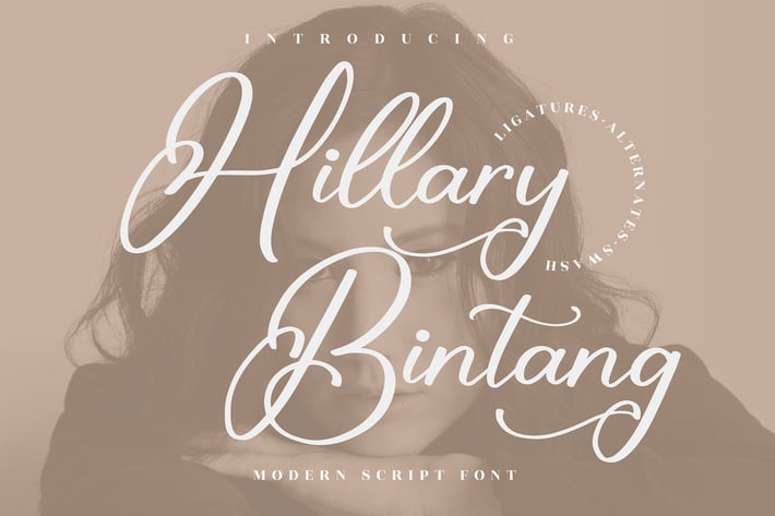 Hillary Bintang Modern Script Font