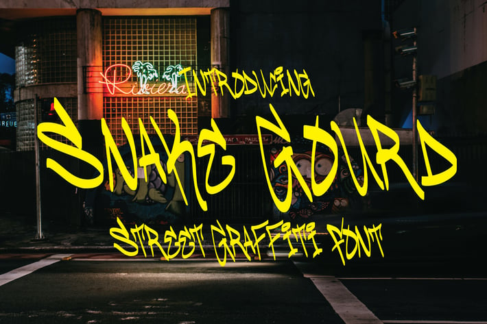 Snake Gourd - Graffiti Font