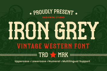 Iron Grey - Vintage Western Font
