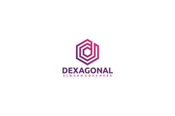 D Hexagon -Letter Logo
