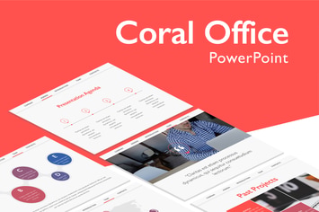 Coral Office PowerPoint Template