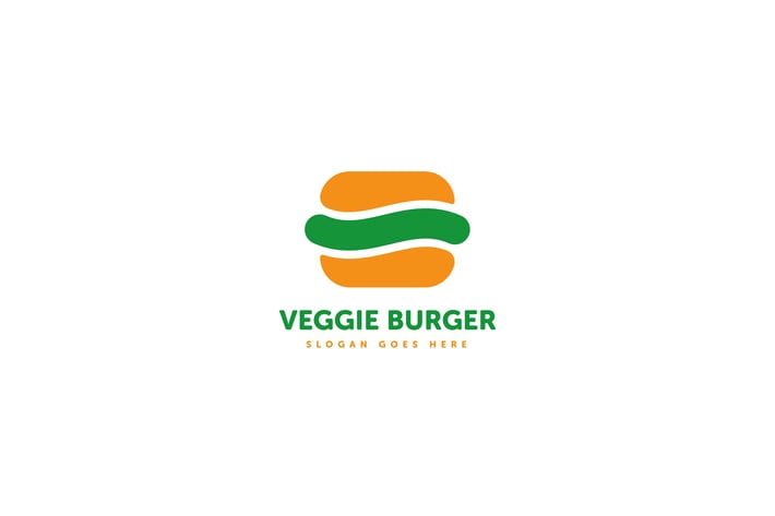 Veggie Burger Logo Template