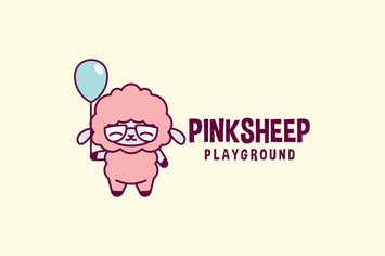 Cartoon Cute Sheep Mascot Logo