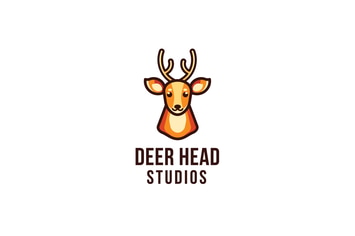 Deer Head Studio Logo Template