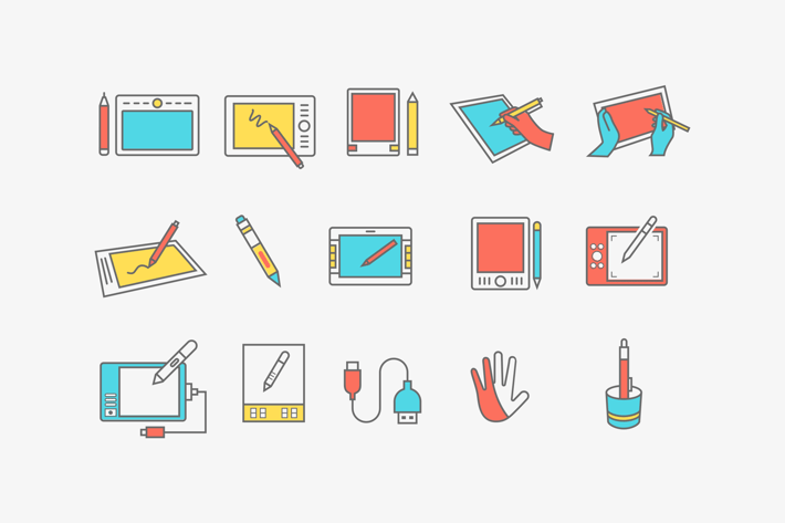 15 Graphics Tablet Icons