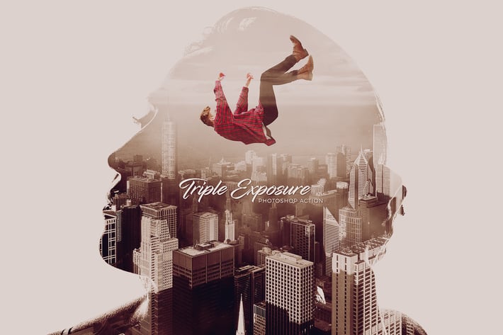 Triple Exposure Photoshop Action