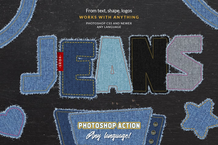 Torn Jeans Denim - Photoshop Action