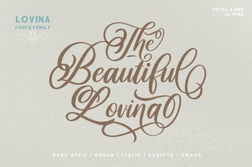 Lovina Fonts Family
