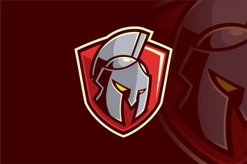Dynamic Gladiator Spartan Shield Emblem