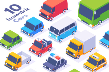 Isometric Cars