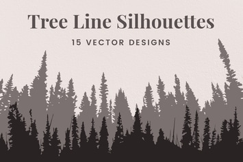 Vector Tree Line Silhouettes