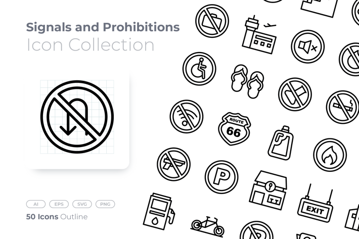 Signals and Prohibitions Outline Icon