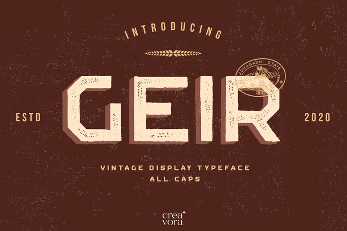 GEIR - Vintage Display Font