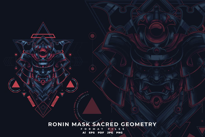 Ronin Mask Sacred Geometry