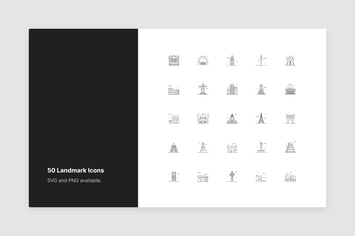 Landmark Line Icons