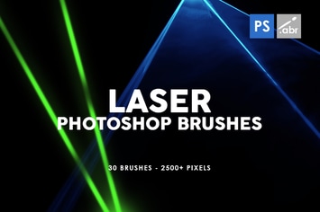 30 Laser Photoshop Stamp Brushes