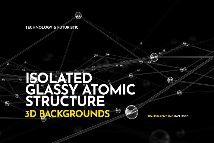 Abstract Glassy Atomic Structure Backgrounds