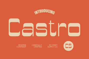 Castro – Reverse Contrast Font
