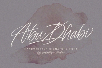 Abu Dhabi Signature Font