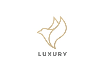Eagle Bird Wings Logo Linear design