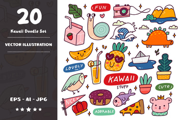 Kawaii Doodle Set