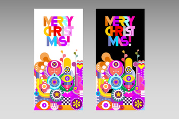 Merry Christmas Holiday Party Vector Invitation 