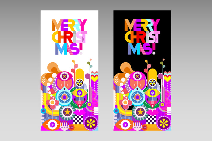 Merry Christmas Holiday Party Vector Invitation 