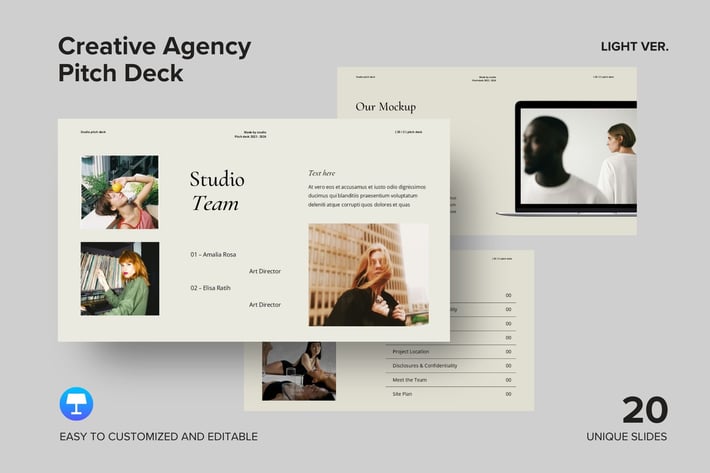 Creative Agency Pitch Desk - Keynote Template