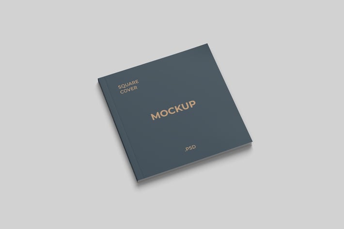Square Magazine Cover Mockup