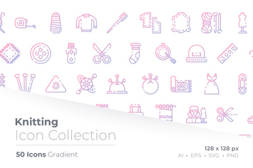 Knitting Gradient Icon