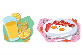 Breakfast Food Illustration