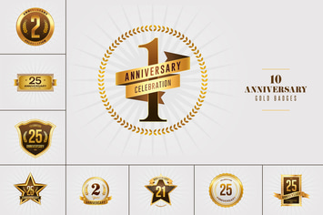 Anniversery Gold Badges
