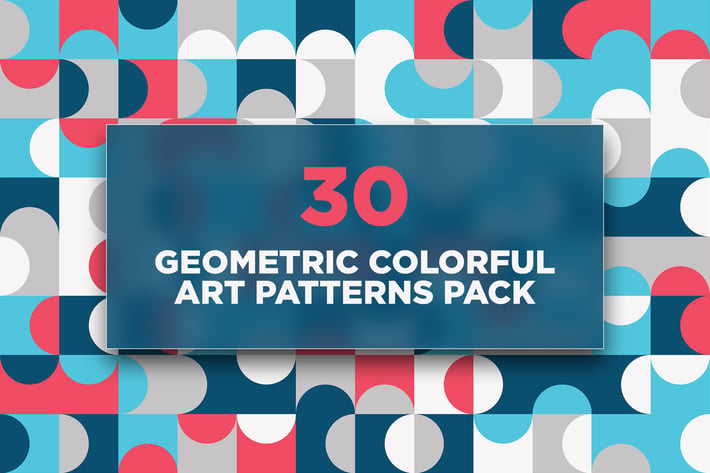 30 Geometric Colorful Art Patterns Pack