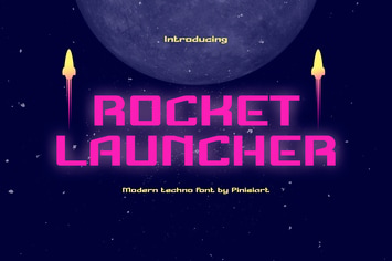 Techno Font - Rocket Launcher