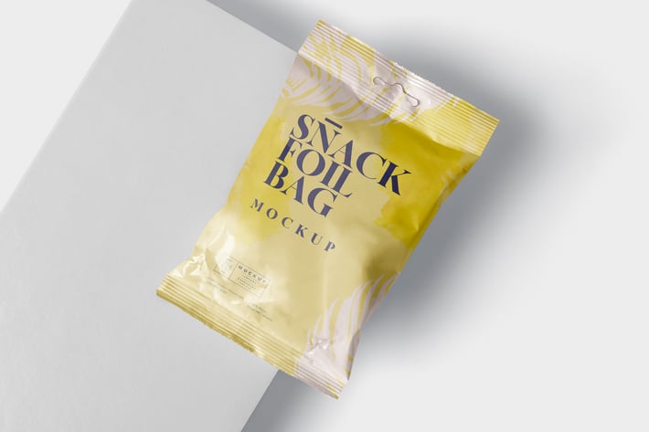 Snack Foil Bag Mockup - Slim Size
