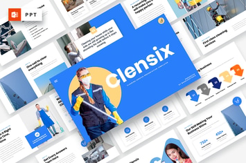 CLENSIX - Cleaning Services Powerpoint Template