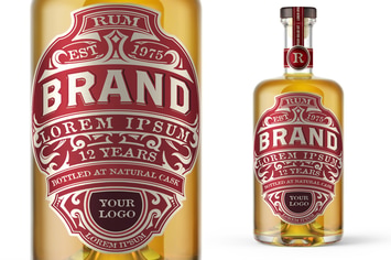 Vintage Liquor Label Packaging Layout 