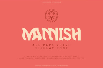 Mannish All Caps - Retro Display Font