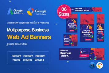Multi-Purpose Banners HTML5 D68 - GWD & PSD