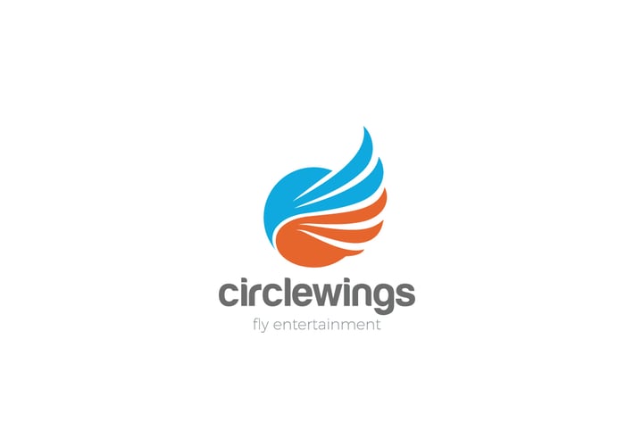 Logo Wings Flying Circle Abstract